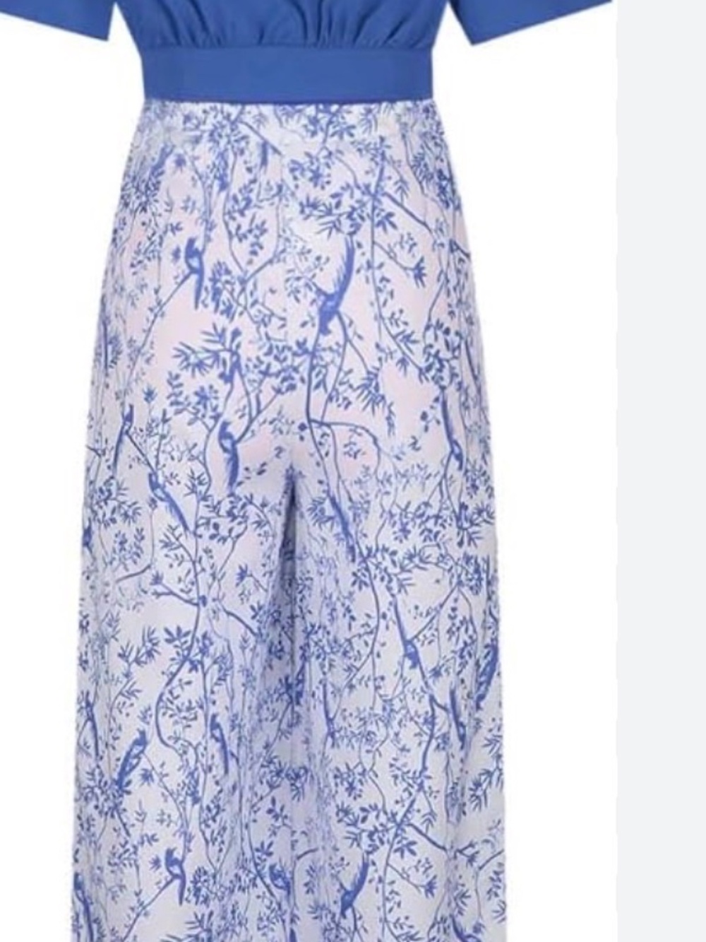 Blue and white two piece pant set - Picture 5 of 7